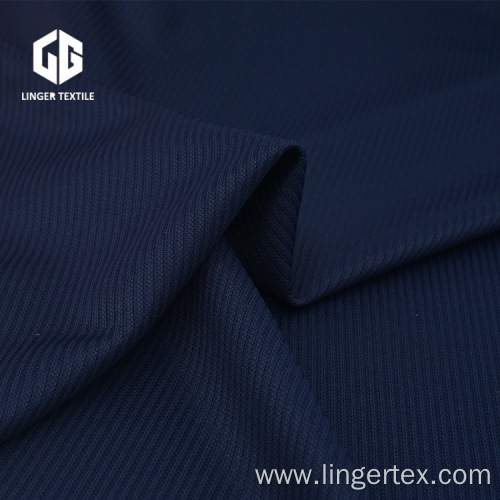 Plain Dyed Stripe Jacquard Interlock Fabric For T-Shirt